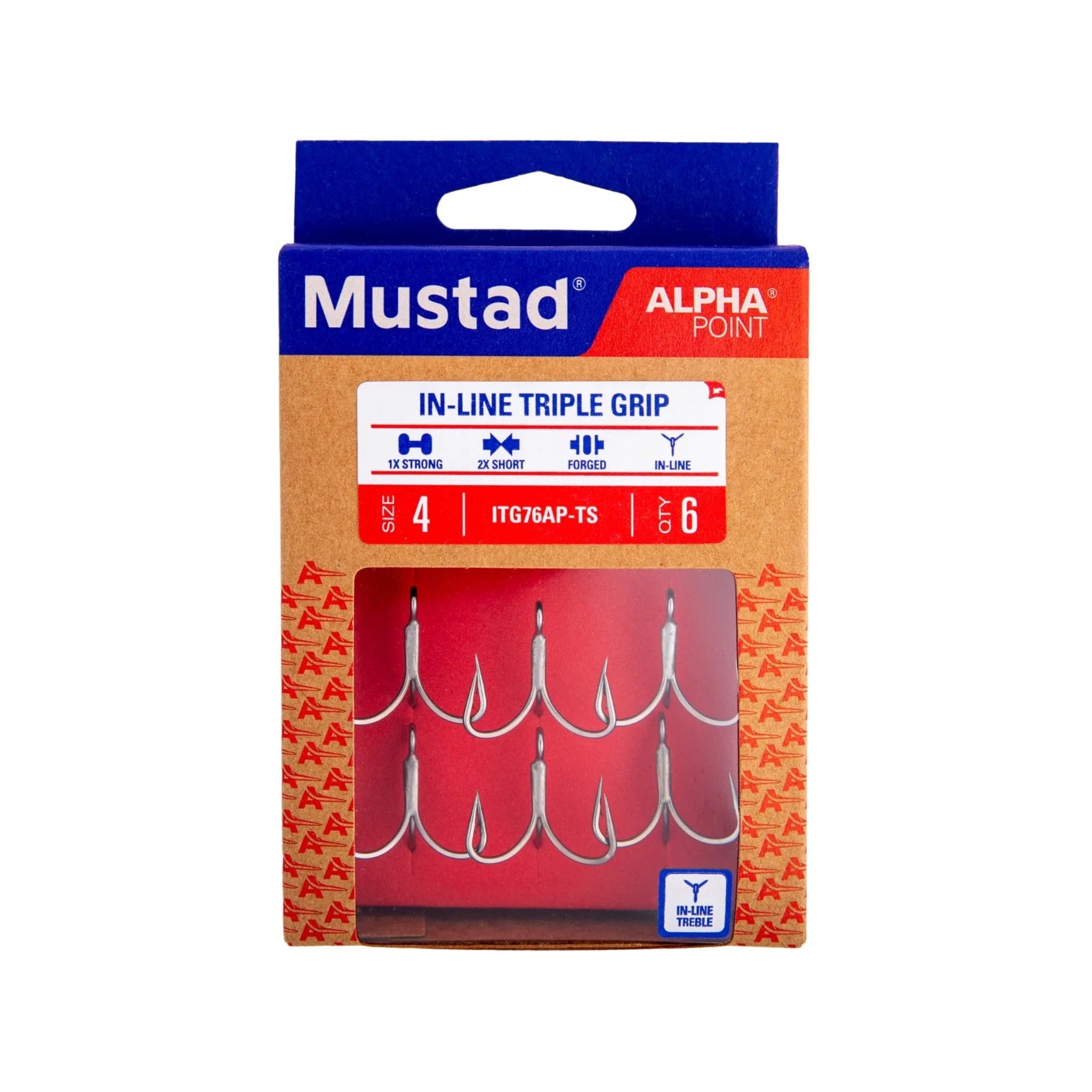Mustad In-Line Triple Grip Treble Hook