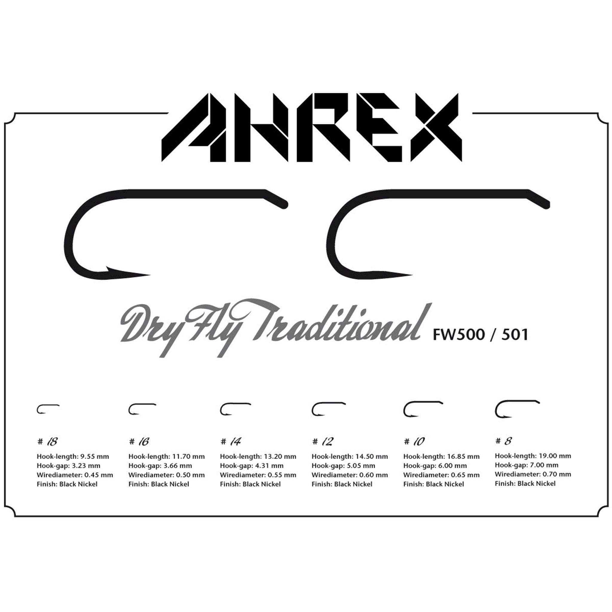 Ahrex FW500 Traditional Dry Fly Hooks