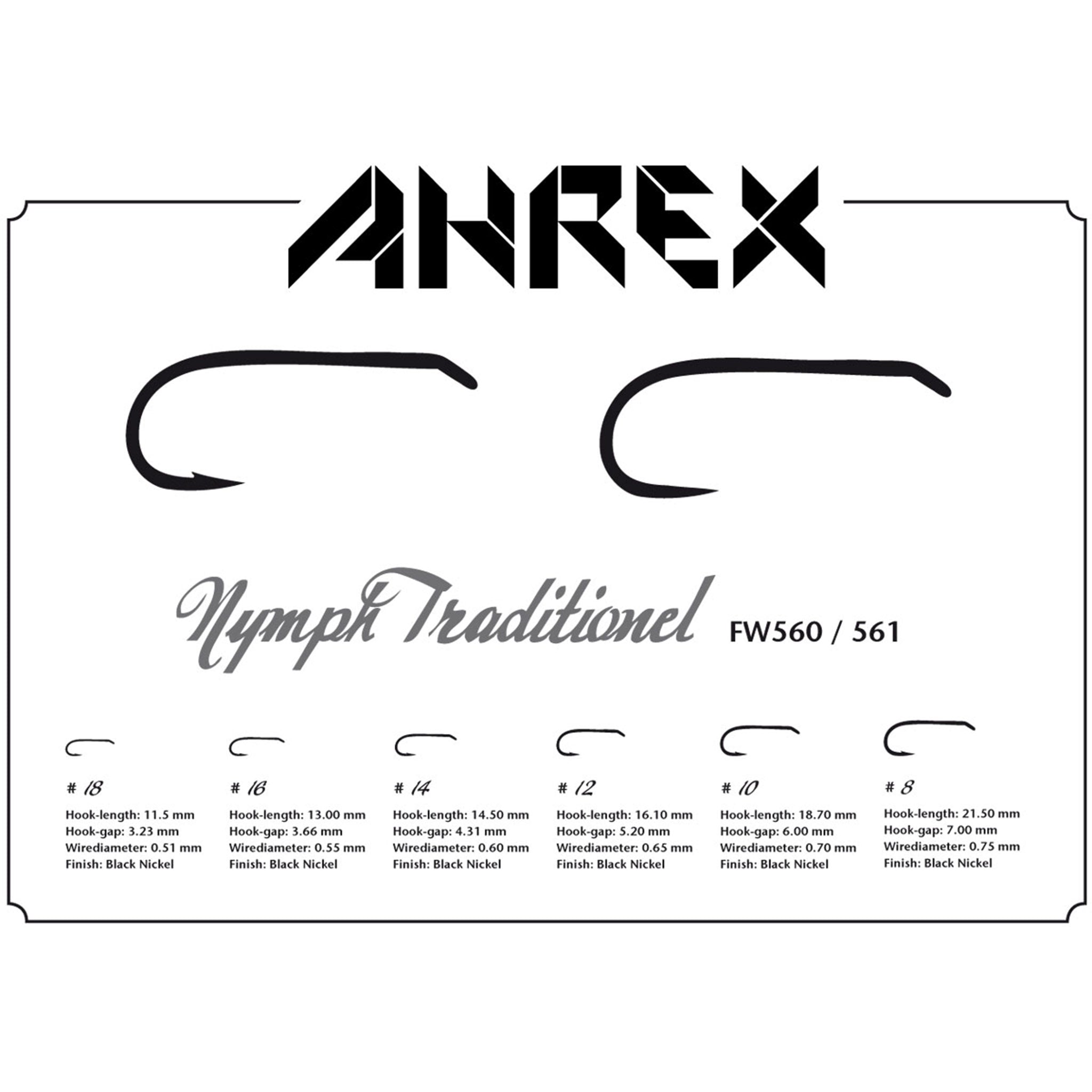 Ahrex FW560 Traditional Nymph Hooks
