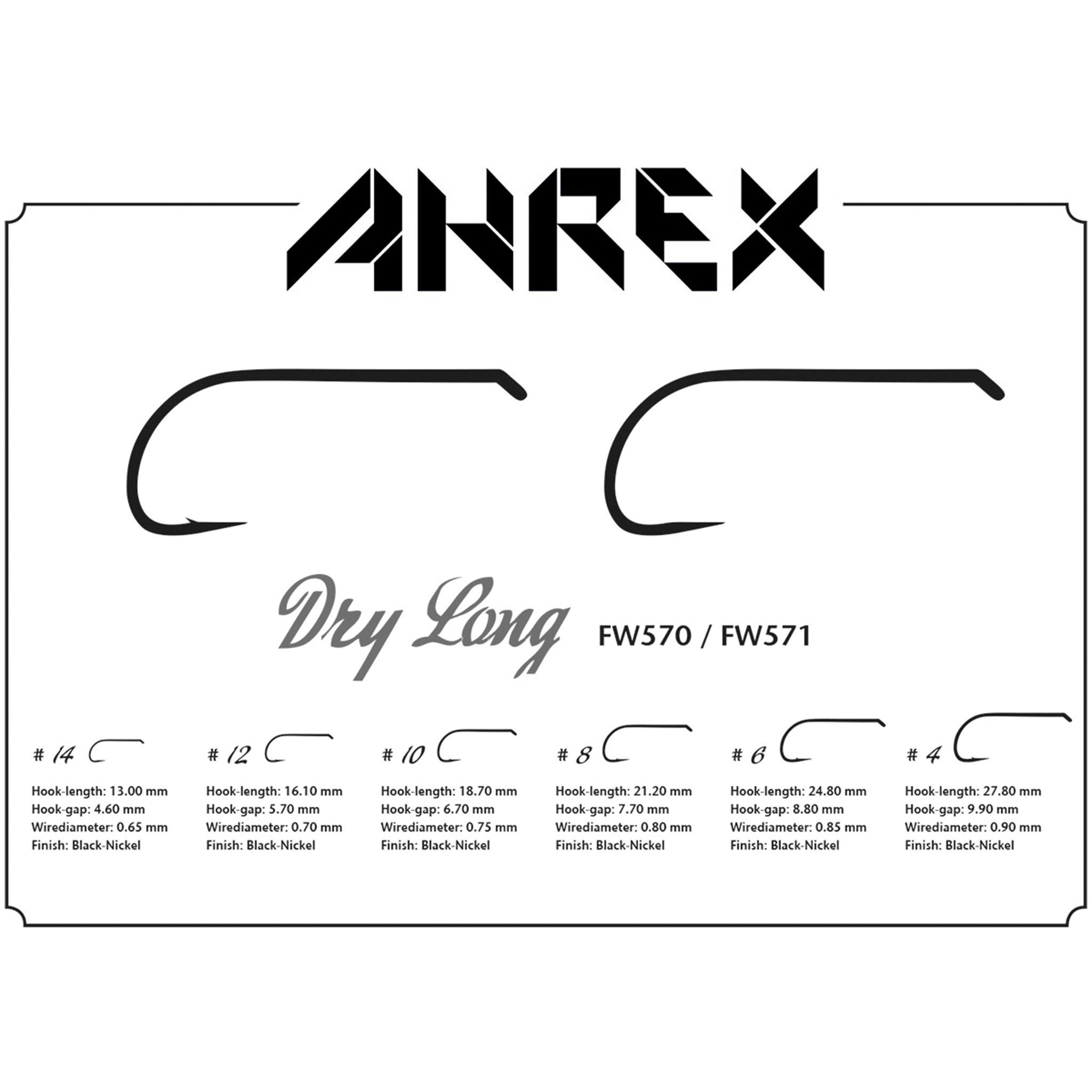 Ahrex FW570 Dry Long Hooks