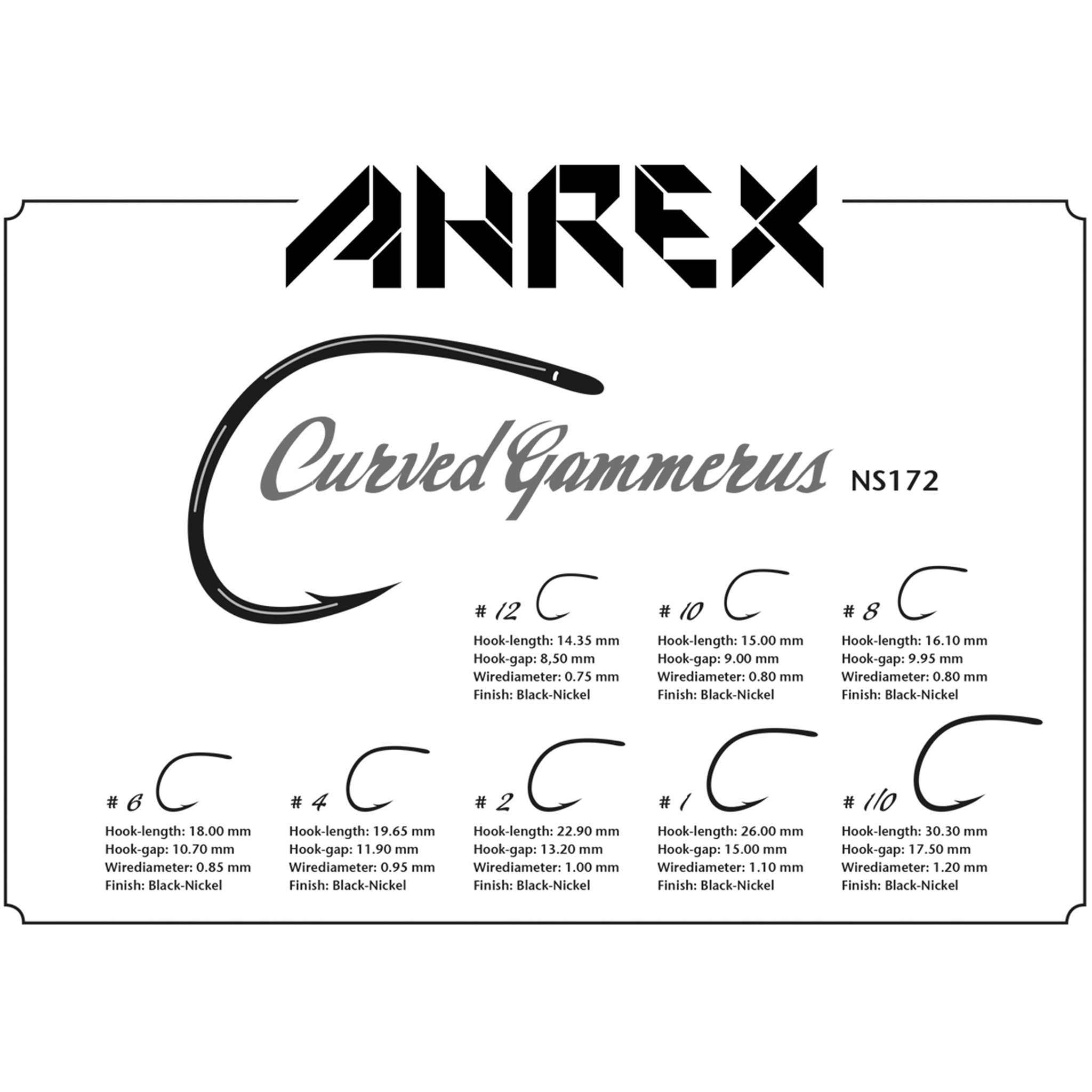 Ahrex NS172 Curved Gammarus Hooks