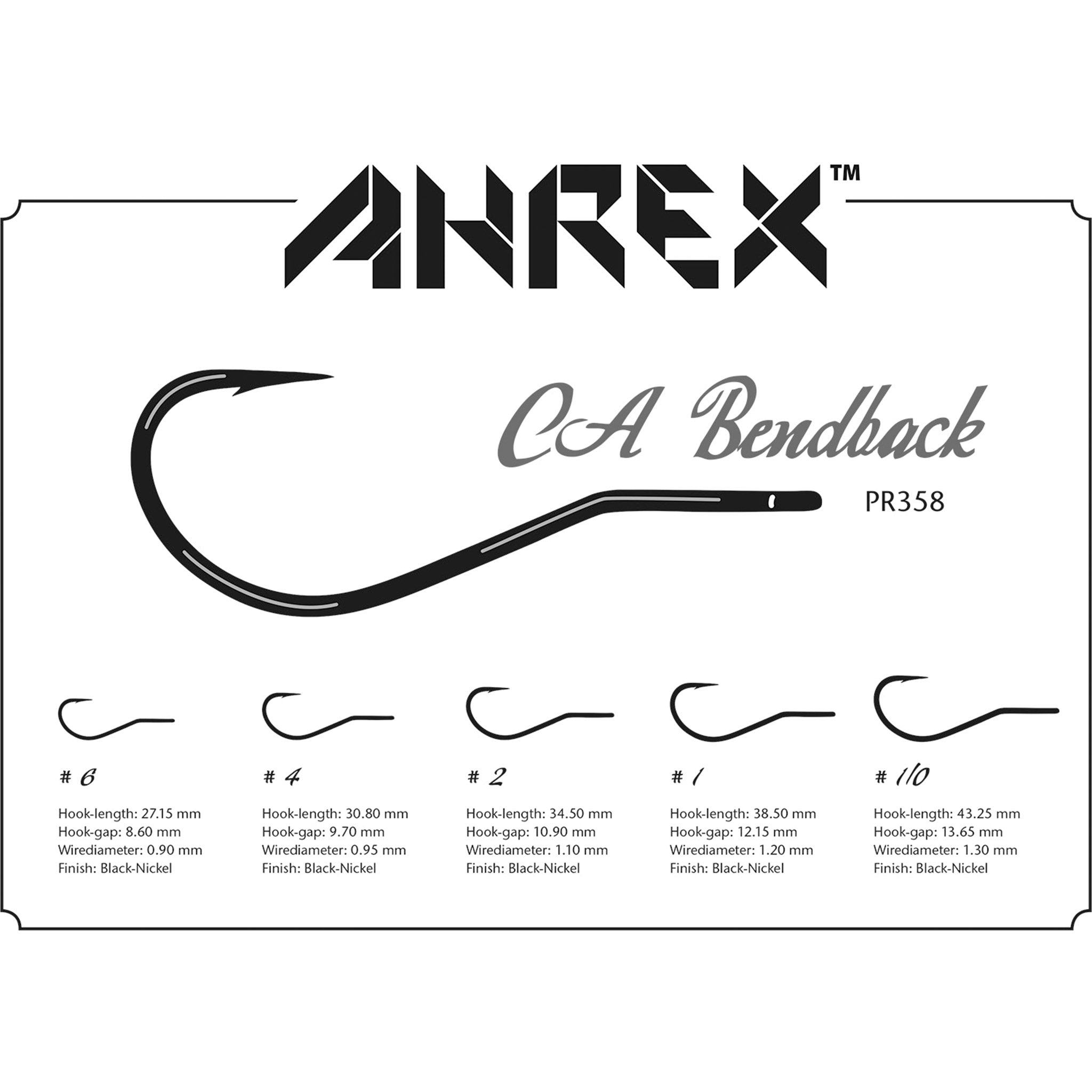 Ahrex PR358 CA Bendback Hooks