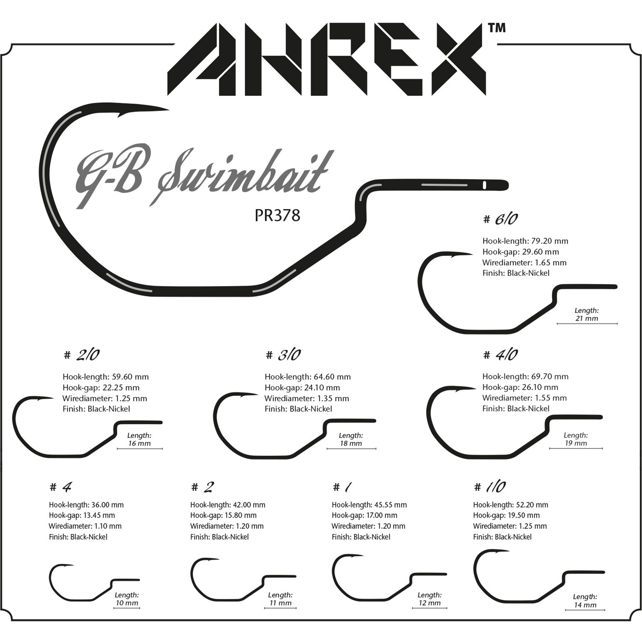 Ahrex PR378 GB Swimbait Hooks