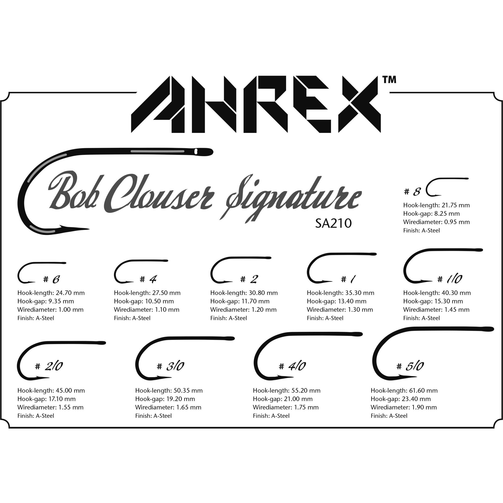 Ahrex SA210 Bob Clouser Signature Hooks