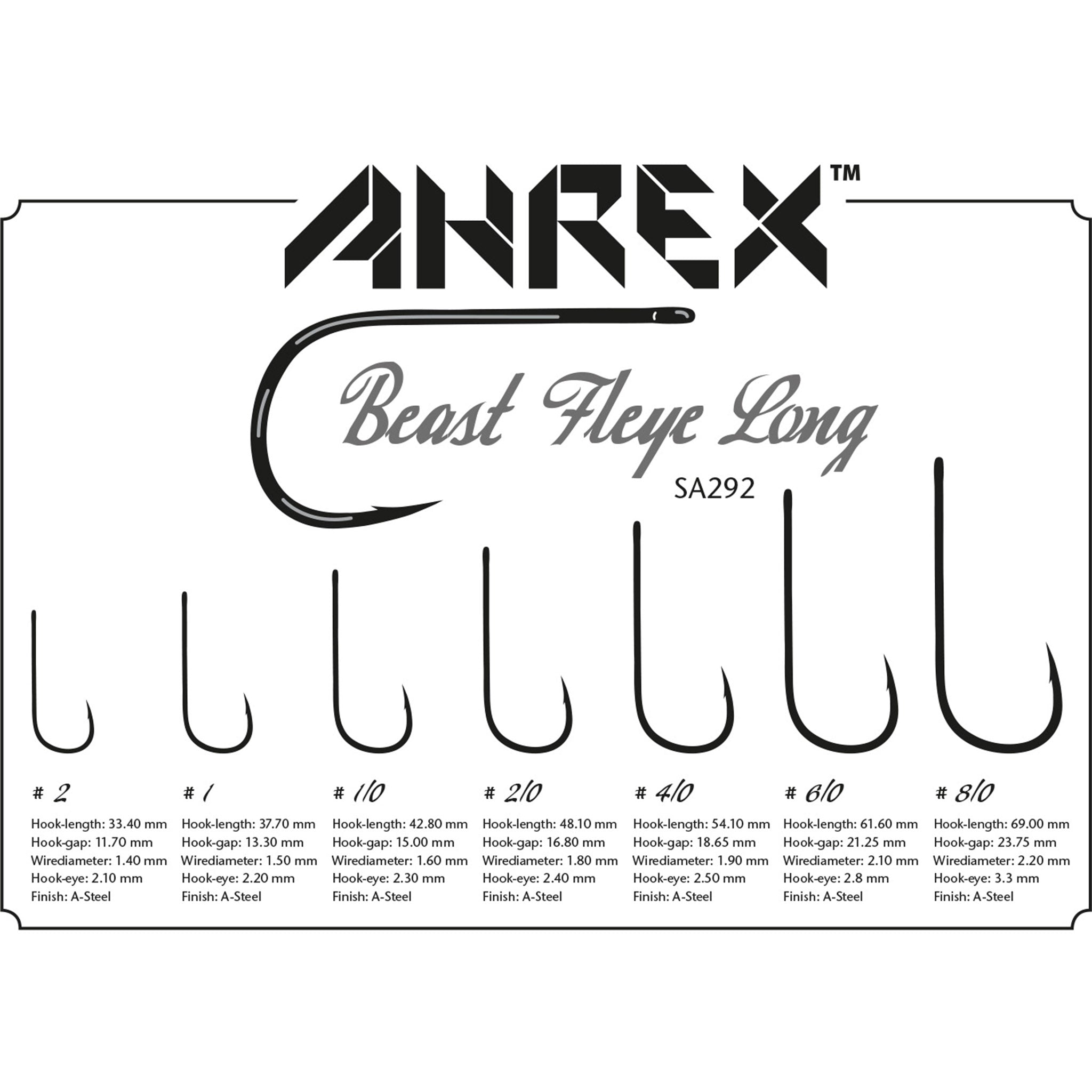 Ahrex SA292 Beast Fleye Long Hooks