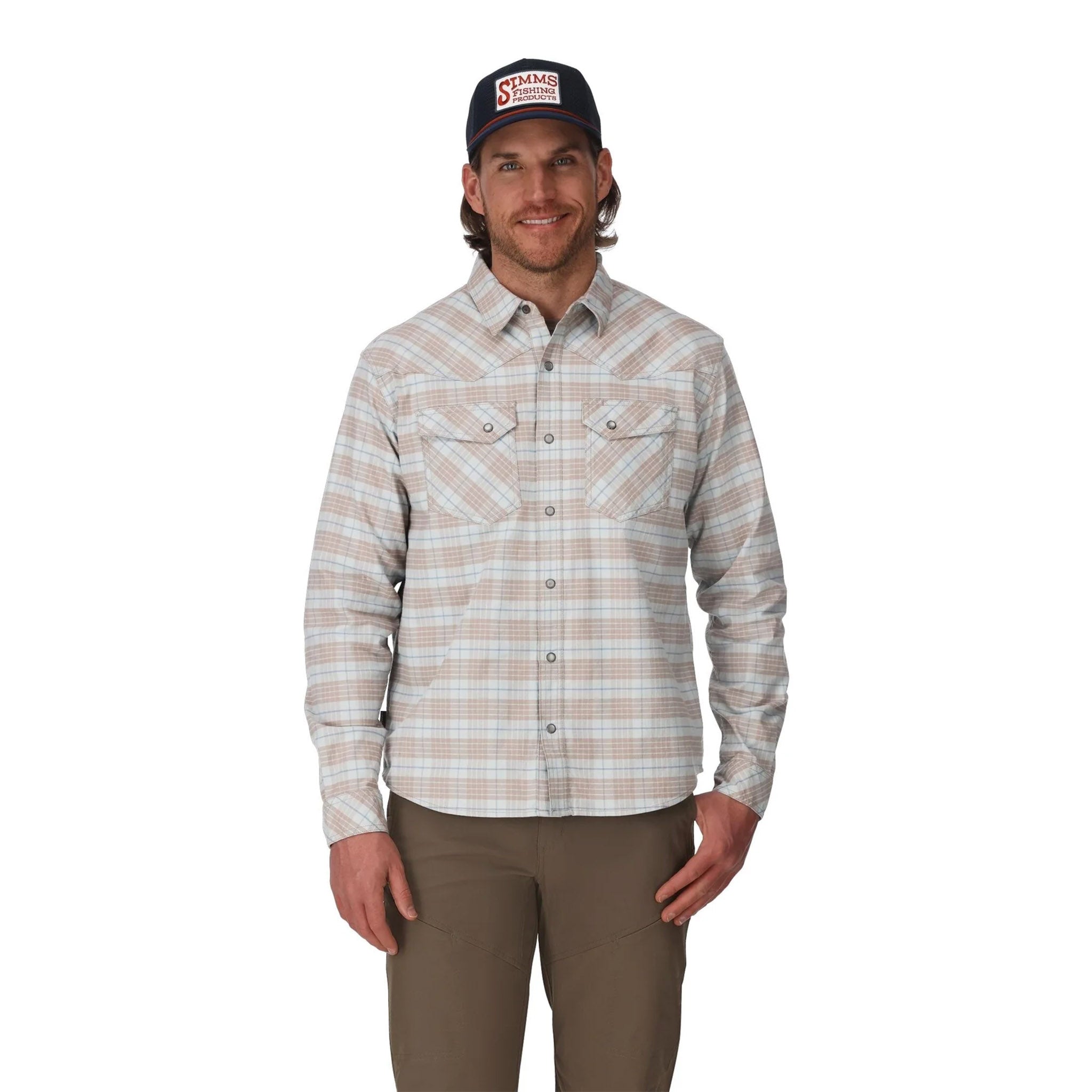 Simms Brackett LS Shirt - Drummond Plaid Sterling