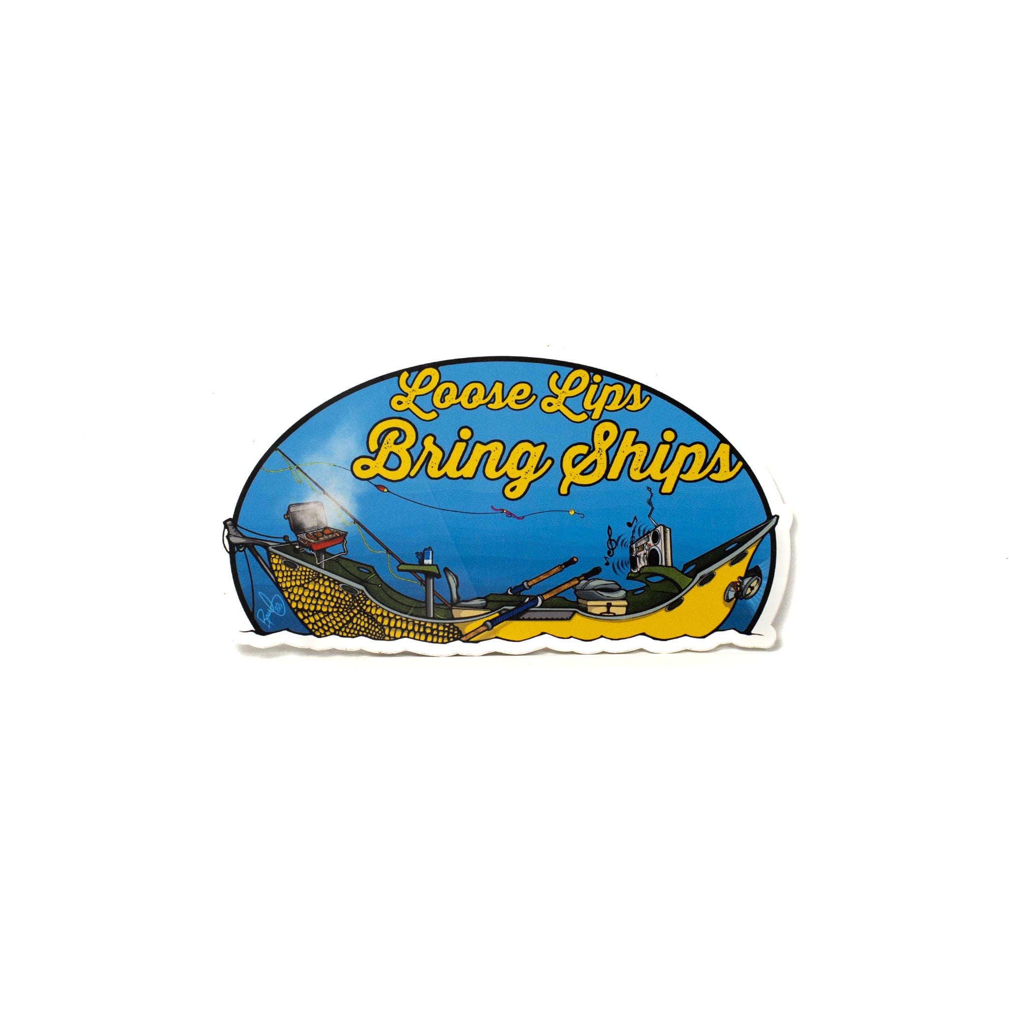 Schultz Outfitters Loose Lips Bring Ships Sticker