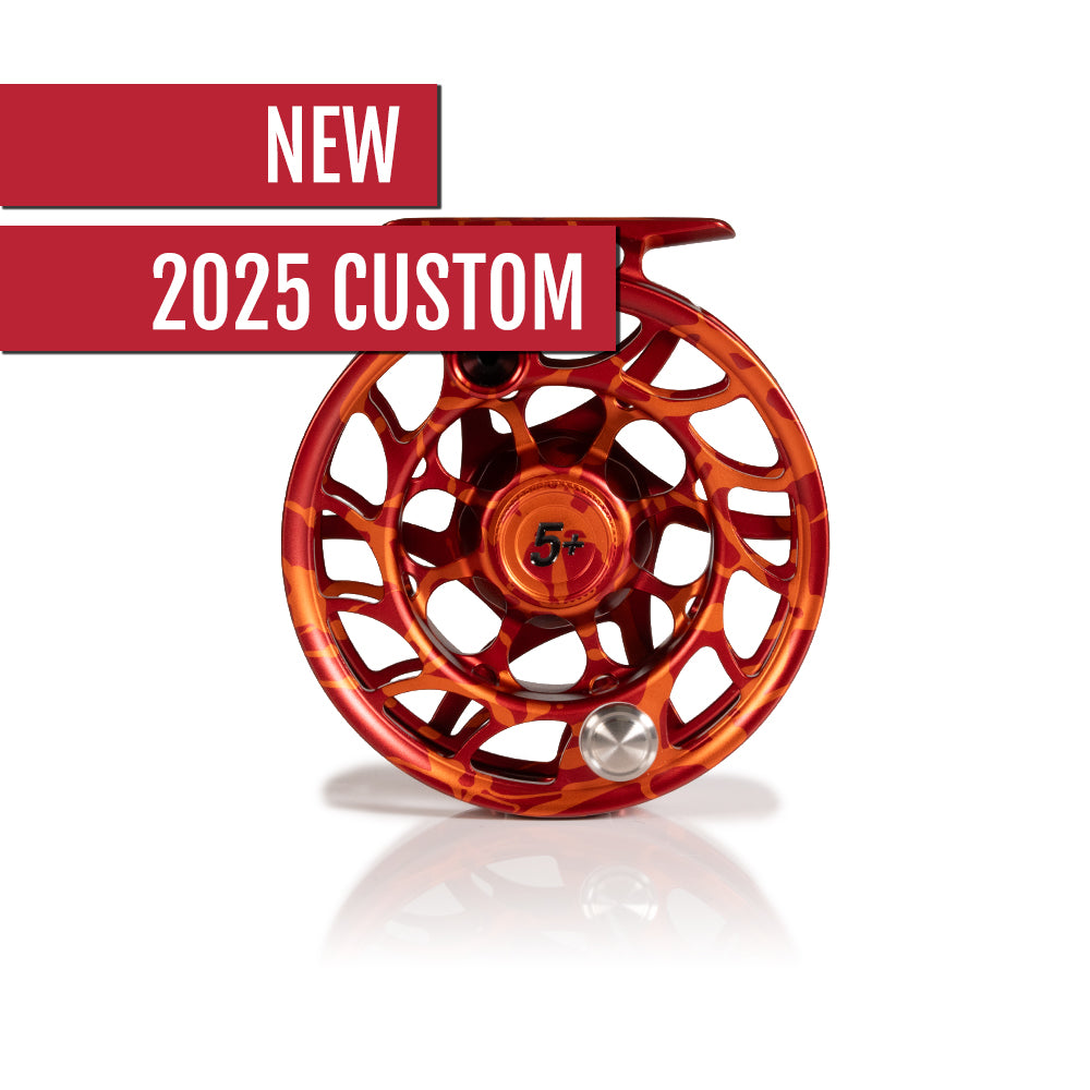 Hatch Iconic Large Arbor 2025 Custom Magma Red-Orange Fly Reel