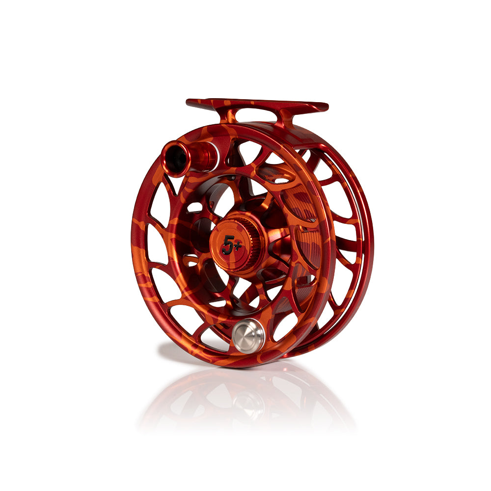 Hatch Iconic Large Arbor 2025 Custom Magma Red-Orange Fly Reel