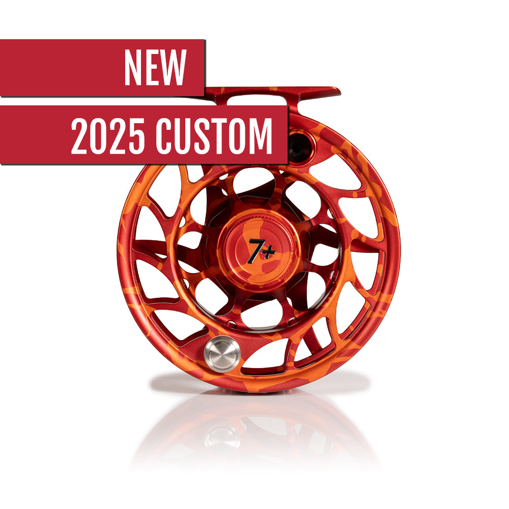Hatch Iconic Large Arbor 2025 Custom Magma Red-Orange Fly Reel