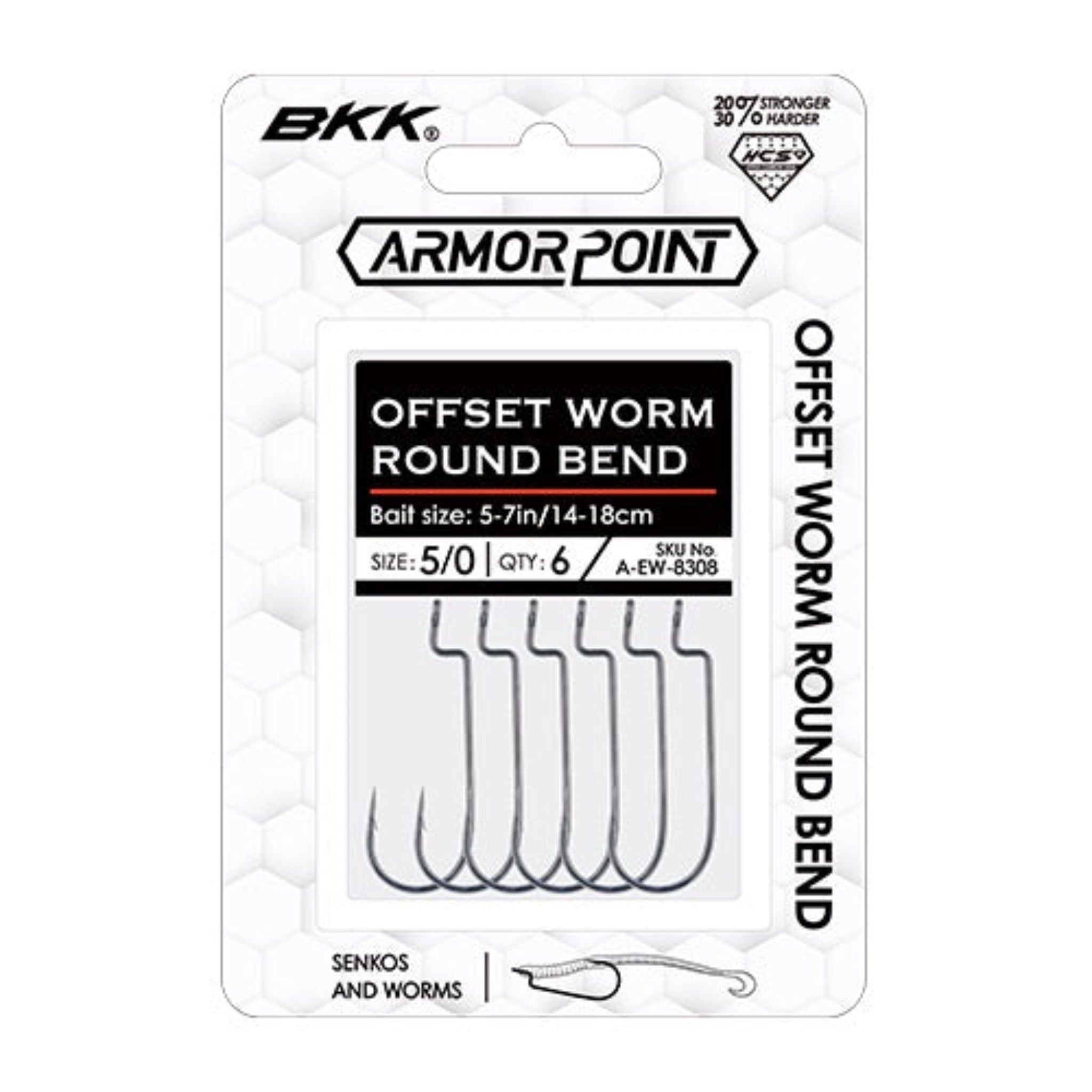 BKK Offset Worm Round Bend Hook