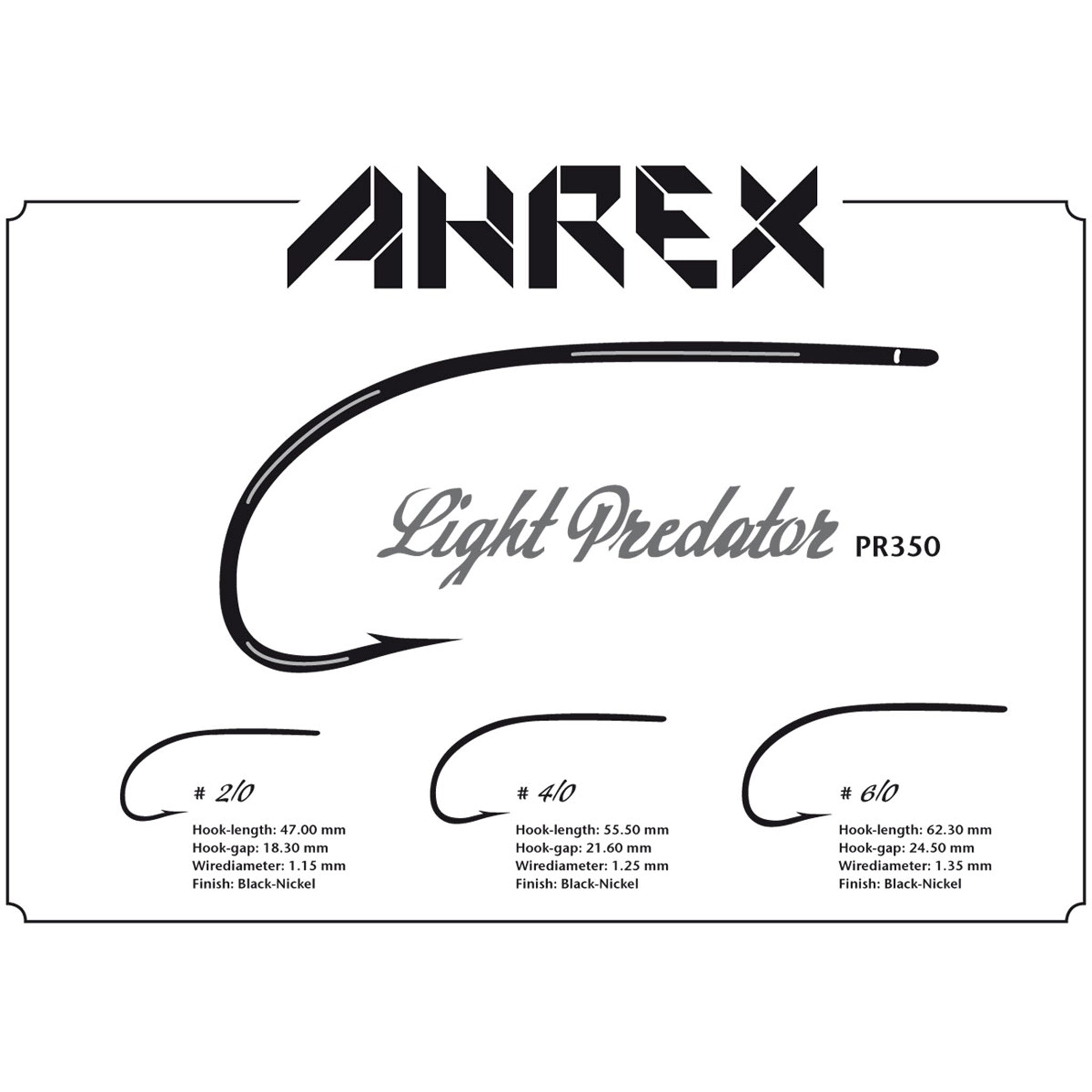 Ahrex PR350 Light Predator Hooks