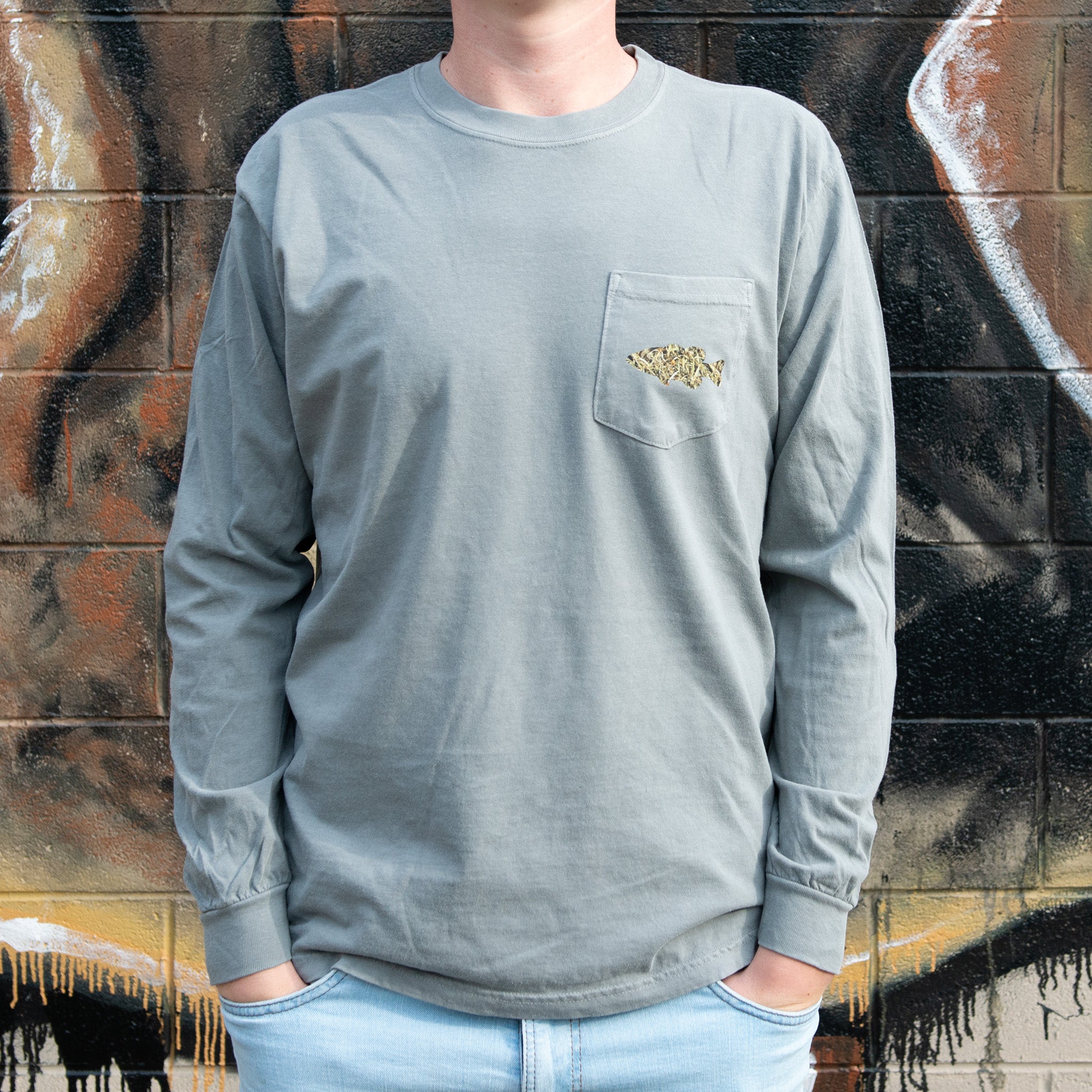 Smalljaw Syndicate Camo Logo Long Sleeve Pocket Shirt