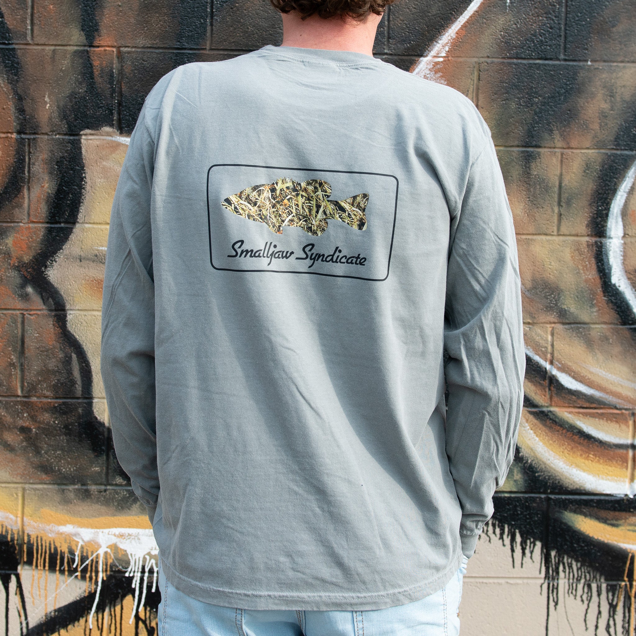Smalljaw Syndicate Camo Logo Long Sleeve Pocket Shirt