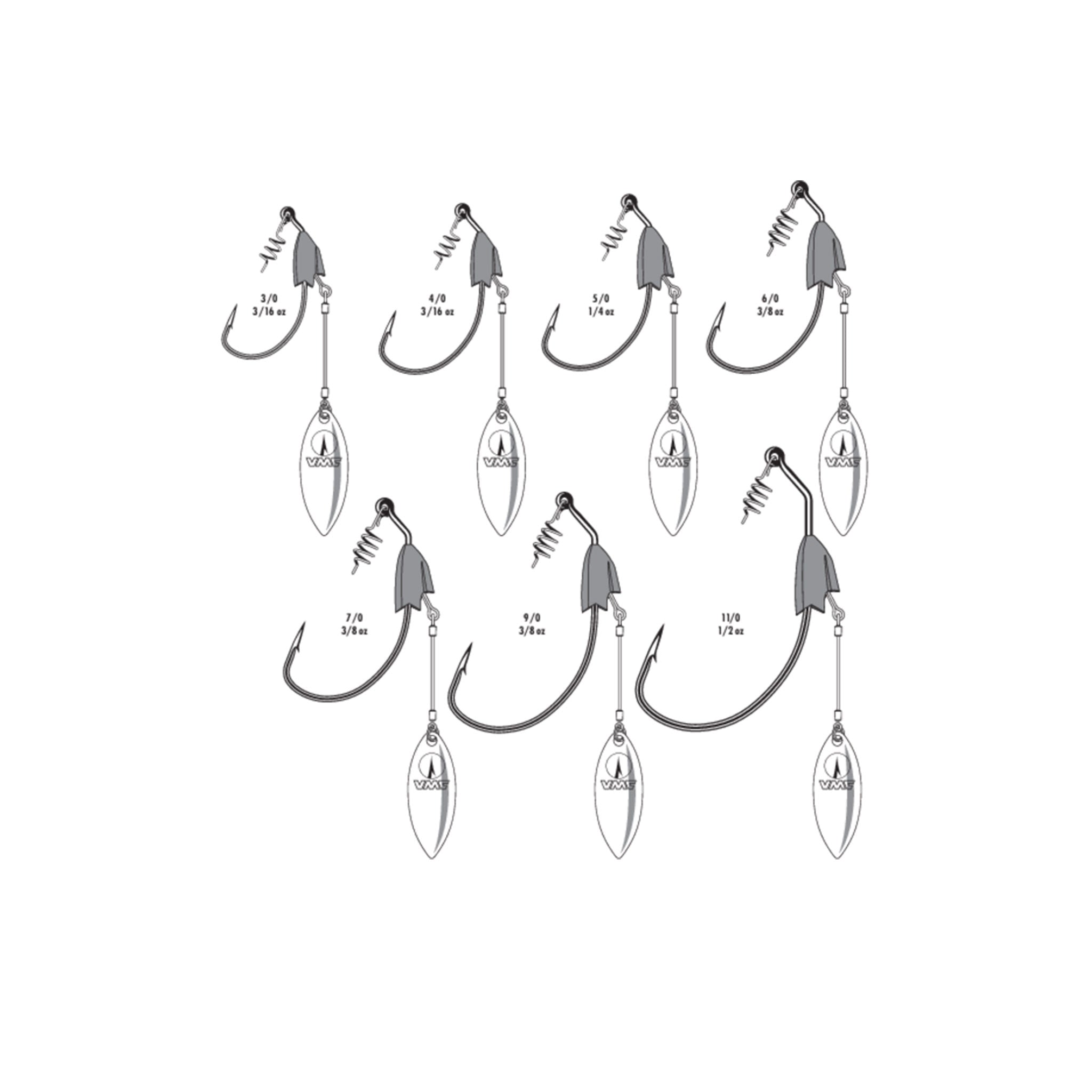 VMC Heavy Duty Weighted Willow Swimbait Hook